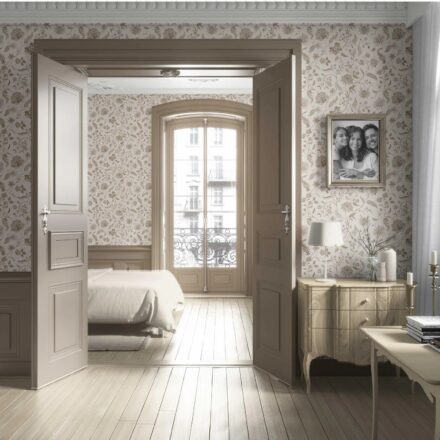 'Gusto' Neutral Floral/ Botanical Patterned Wallpaper (Beige/ Brown/ Soft Taupe) - Image 4