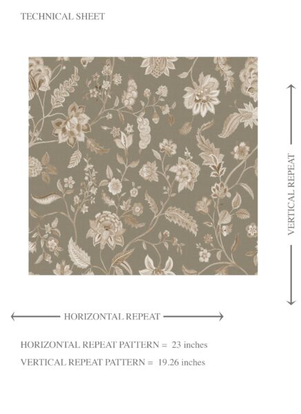 'Duwar' Floral/ Botanical Patterned Wallpaper (Olive Green/ Brown/ Beige) - Image 8