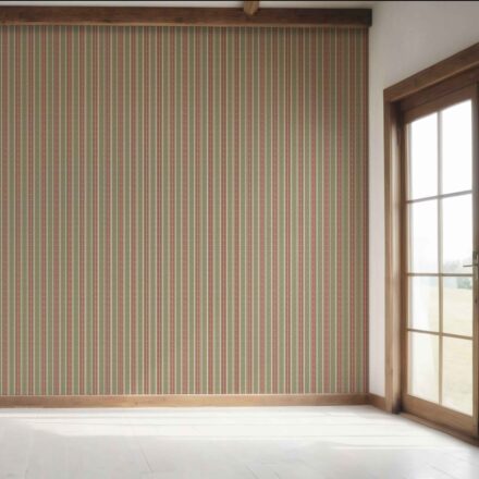 'Dornick' Geometric Striped Wallpaper (Red/ Green) - Image 7