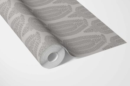 'Sehar' Neutral Paisley Floral Wallpaper (Dove Gray/ Pale Silver) - Image 3