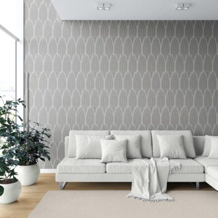 'Sehar' Neutral Paisley Floral Wallpaper (Dove Gray/ Pale Silver) - Image 6