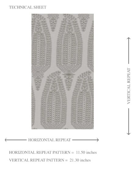'Sehar' Neutral Paisley Floral Wallpaper (Dove Gray/ Pale Silver) - Image 8