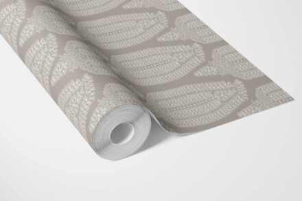'Oyster Oak' Neutral Paisley Floral Wallpaper (Taupe Gray/ Greige) - Image 3