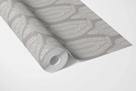 'Bahaara' Neutral Paisley Floral Wallpaper (Gray/ White) - Image 3