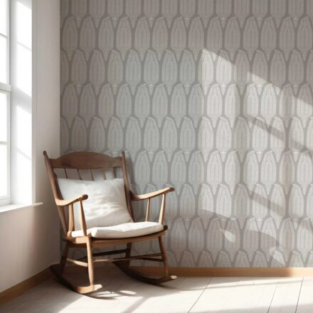 'Bahaara' Neutral Paisley Floral Wallpaper (Gray/ White) - Image 5