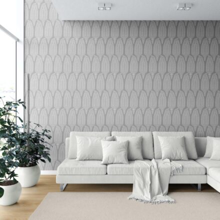 'Bahaara' Neutral Paisley Floral Wallpaper (Gray/ White) - Image 6