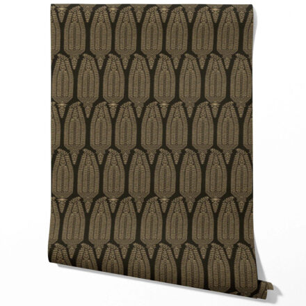 'Ranibaug' Paisley Floral Wallpaper (Brown/ Olive Green/ Gold) - Image 2