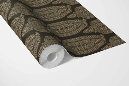 'Ranibaug' Paisley Floral Wallpaper (Brown/ Olive Green/ Gold) - Image 3