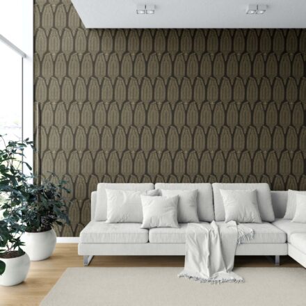'Ranibaug' Paisley Floral Wallpaper (Brown/ Olive Green/ Gold) - Image 6