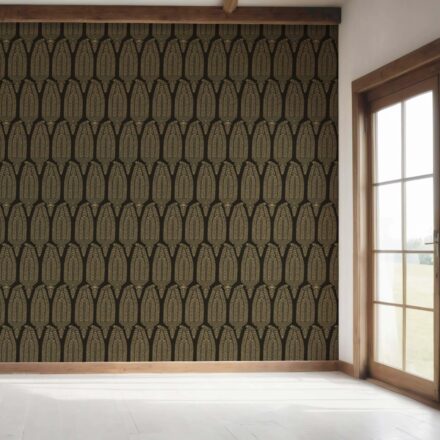 'Ranibaug' Paisley Floral Wallpaper (Brown/ Olive Green/ Gold) - Image 7