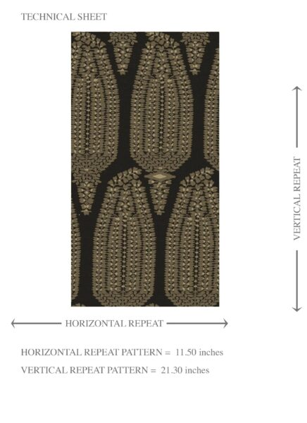 'Ranibaug' Paisley Floral Wallpaper (Brown/ Olive Green/ Gold) - Image 8