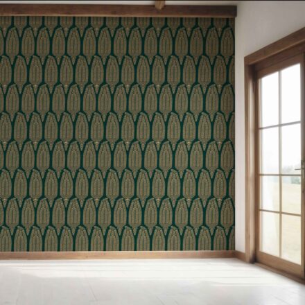 'Calobra' Paisley Floral Wallpaper (Emerald Green/ Gold) - Image 7