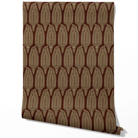 'Momil' Paisley Floral Wallpaper (Deep Brown/ Gold) - Image 2
