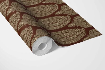 'Momil' Paisley Floral Wallpaper (Deep Brown/ Gold) - Image 3
