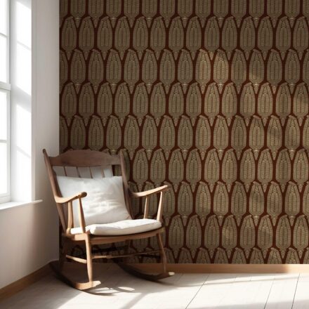 'Momil' Paisley Floral Wallpaper (Deep Brown/ Gold) - Image 5