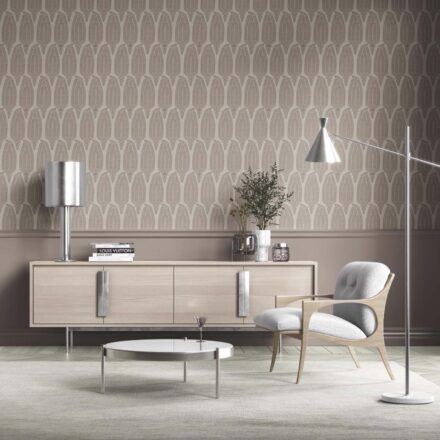 'Basra Pearls' Neutral Paisley Floral Wallpaper (Greige/ Taupe/ Warm Gray)