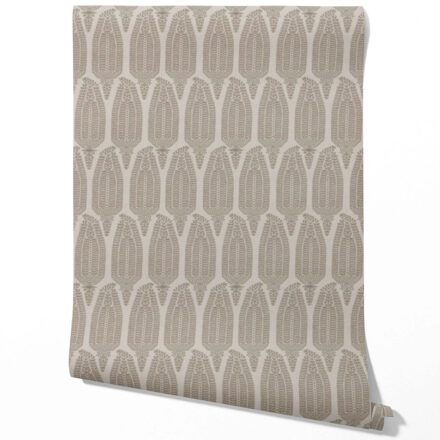 'Basra Pearls' Neutral Paisley Floral Wallpaper (Greige/ Taupe/ Warm Gray) - Image 2