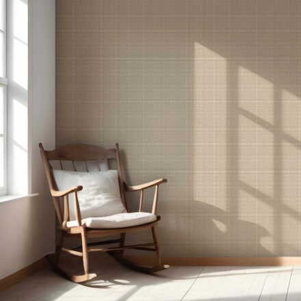 'Alanna' Neutral Textured Check/ Geometric Wallpaper (Soft Beige/ Tan) - Image 5