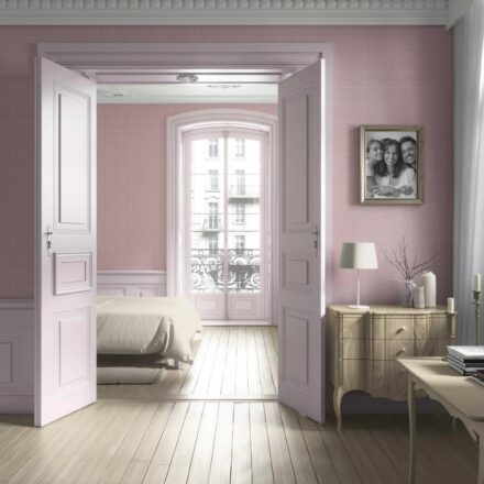 'Arctic Shadow' Textured Check/ Geometric Wallpaper (Pink) - Image 4