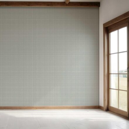 'Horizons' Neutral Textured Check/ Geometric Wallpaper (Sage Grey) - Image 7