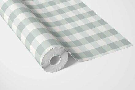 'Flyway' Geometric Gingham Wallpaper (Powder Blue) - Image 3