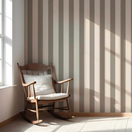 'Kuhana' Neutral Geometric Striped Wallpaper (Cream/ Taupe Grey/ Brown) - Image 5
