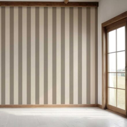 'Kuhana' Neutral Geometric Striped Wallpaper (Cream/ Taupe Grey/ Brown) - Image 7