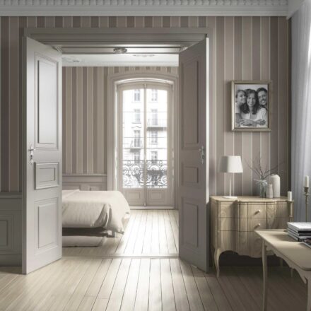 'Cierzo' Neutral Geometric Striped Wallpaper (Taupe Grey/ Brown) - Image 3