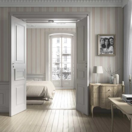 'Borneo' Neutral Geometric Striped Wallpaper (Beige/ Cream) - Image 3