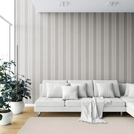 'Crusade' Neutral Geometric Striped Wallpaper (Grey/ Beige/ Taupe) - Image 6