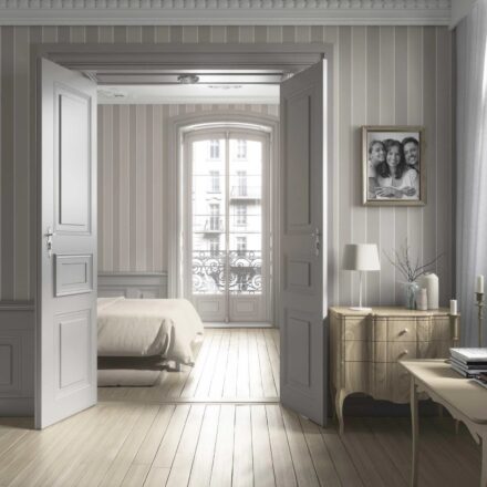 'Soft Glow' Neutral Geometric Striped Wallpaper (Beige/ Greige/ Taupe) - Image 3