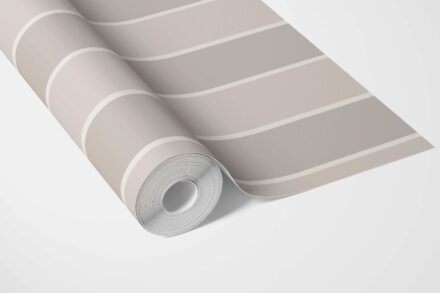 'Soft Glow' Neutral Geometric Striped Wallpaper (Beige/ Greige/ Taupe) - Image 5