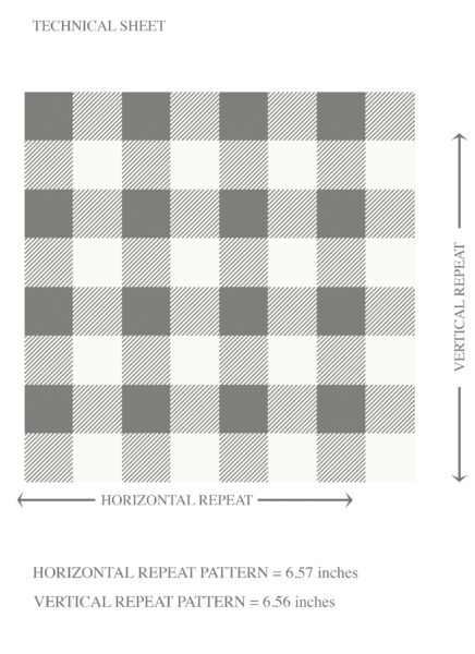 'Marama' Neutral Gingham Checkered Wallpaper (Grey) - Image 8