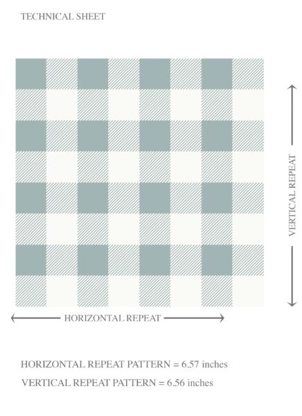 'Sugee' Gingham Checkered Wallpaper (Pastel Blue) - Image 8