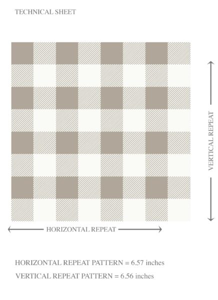 'Zinnia' Neutral Gingham Checkered Wallpaper (Taupe Grey/ Greige) - Image 8