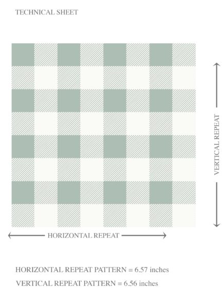 'Soar' Gingham Checkered Wallpaper (Duck Egg Blue) - Image 8