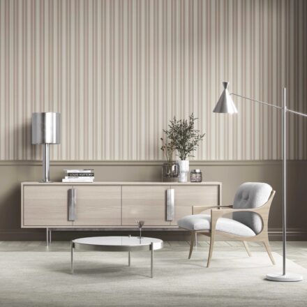 'Monterey Cliffs' Neutral Geometric Striped Wallpaper (Brown/ Beige/ Warm Grey) - Image 2