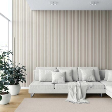 'Monterey Cliffs' Neutral Geometric Striped Wallpaper (Brown/ Beige/ Warm Grey) - Image 6