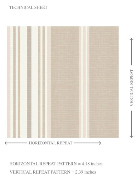 'Finesse' Neutral Geometric Striped Wallpaper (Beige/ Brown/ Warm Grey) - Image 8