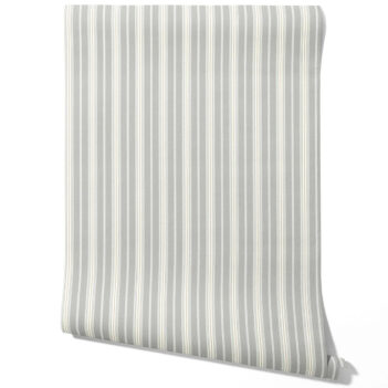 'Patina Rust' Neutral Geometric Striped Wallpaper (Gray)