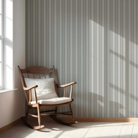 'Patina Rust' Neutral Geometric Striped Wallpaper (Grey) - Image 4