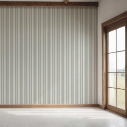 'Patina Rust' Neutral Geometric Striped Wallpaper (Grey) - Image 7