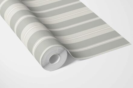 'Antimony' Neutral Geometric Striped Wallpaper (Sage Grey) - Image 5