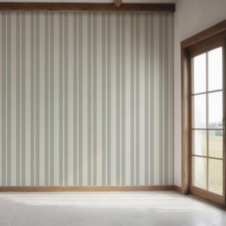 'Antimony' Neutral Geometric Striped Wallpaper (Sage Grey) - Image 7