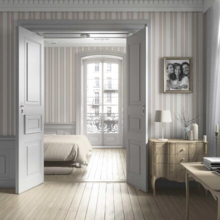 'Colette' Neutral Geometric Striped Wallpaper (Soft Taupe/ Beige/ Grey) - Image 3
