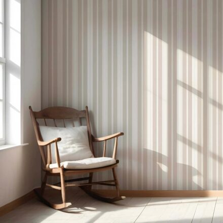 'Colette' Neutral Geometric Striped Wallpaper (Soft Taupe/ Beige/ Grey) - Image 4