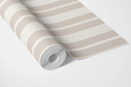 'Colette' Neutral Geometric Striped Wallpaper (Soft Taupe/ Beige/ Grey) - Image 5