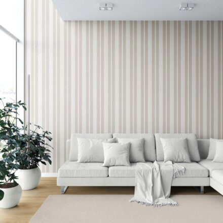 'Colette' Neutral Geometric Striped Wallpaper (Soft Taupe/ Beige/ Grey) - Image 6