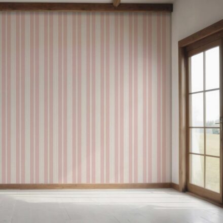 'Mansion Pond' Geometric Striped Wallpaper (Blush Pink) - Image 7