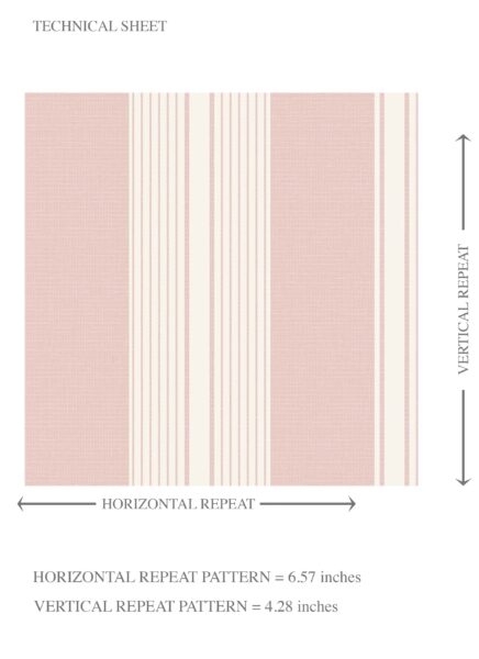 'Mansion Pond' Geometric Striped Wallpaper (Blush Pink) - Image 8